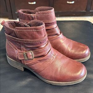 Earth Origins Merlot Leather Randi Roland Merlot Wine Burgundy Ankle Boots